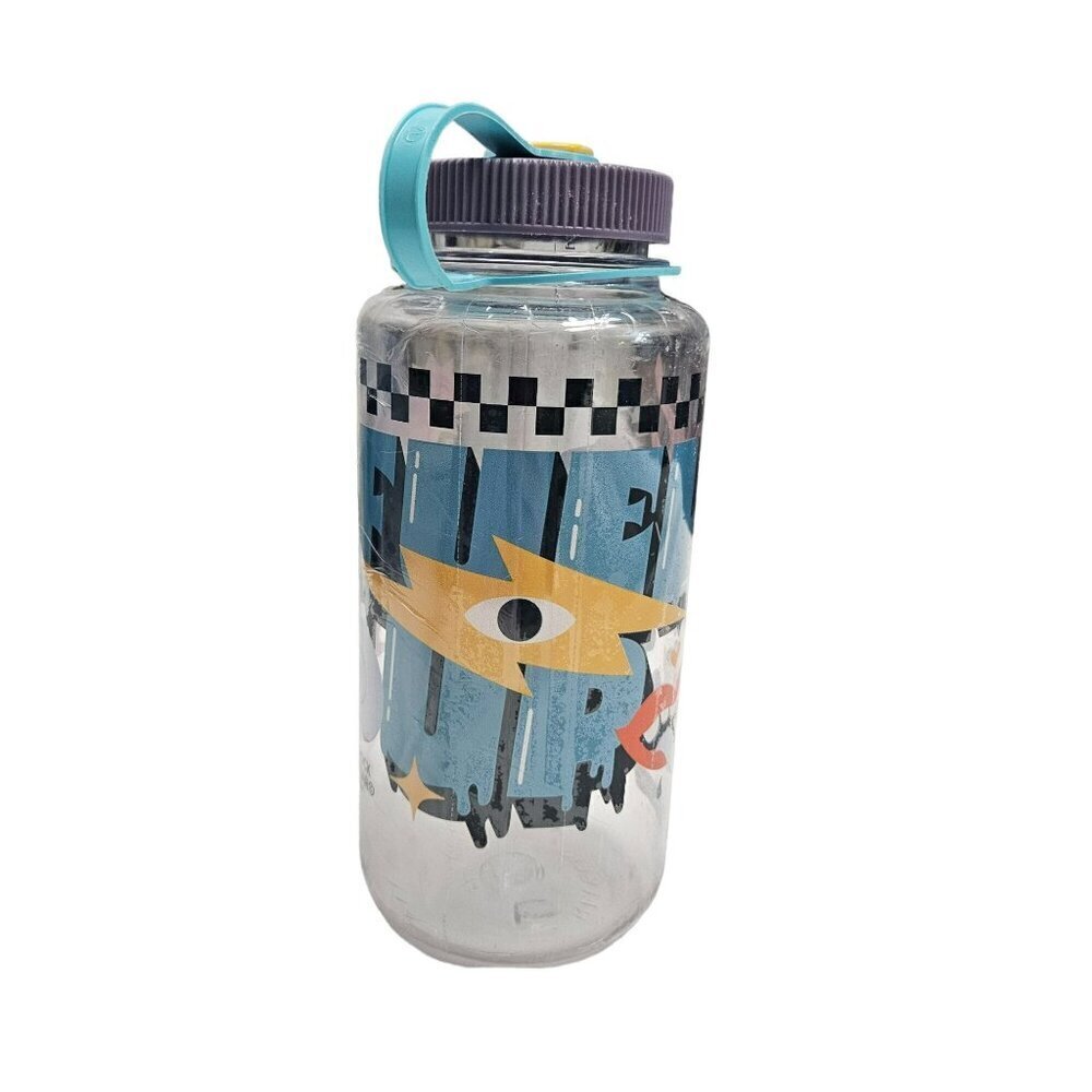 Black Rock Coffee Bar Nalgene 32oz‎ Water Bottle UFO Rainbow Design BPA-Free